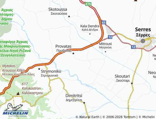 Carte MICHELIN Monokklisia - ViaMichelin