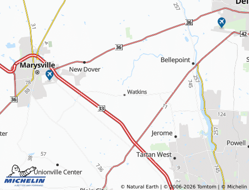 Mapa MICHELIN Watkins - ViaMichelin