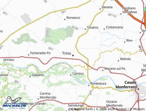 Mapa MICHELIN Trino - ViaMichelin