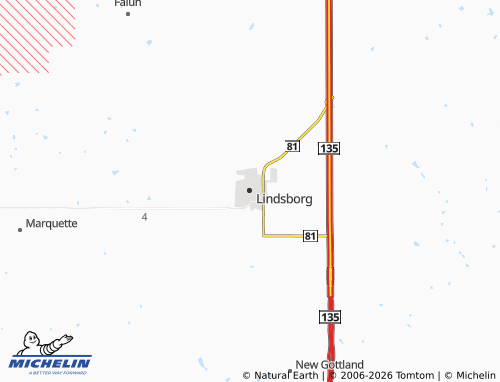 Mapa MICHELIN Lindsborg - ViaMichelin