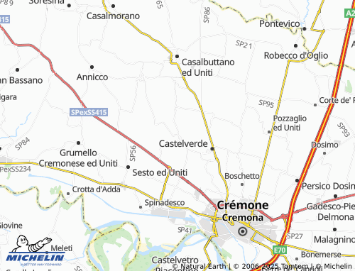 Carte MICHELIN Castelnuovo del Zappa - ViaMichelin