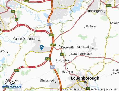 Carte MICHELIN Kegworth - ViaMichelin