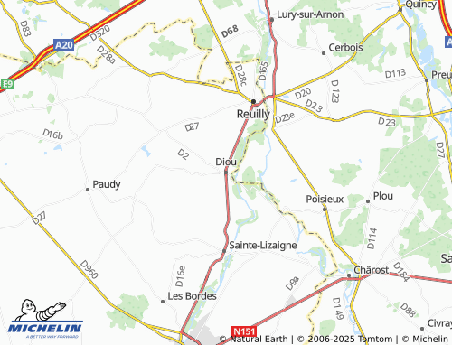 MICHELIN Diou map - ViaMichelin