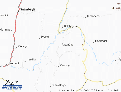 MICHELIN Aksaağaç map - ViaMichelin