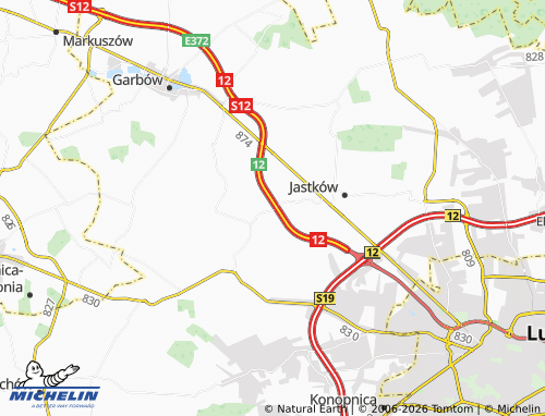 MICHELIN Sieprawice map - ViaMichelin