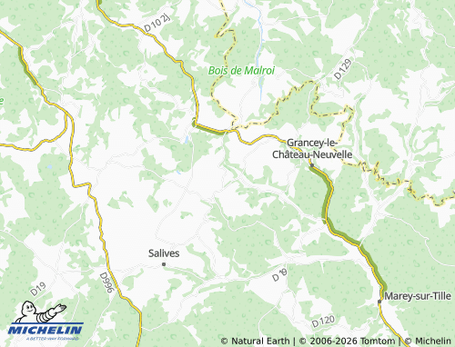 MICHELIN Bussières map - ViaMichelin