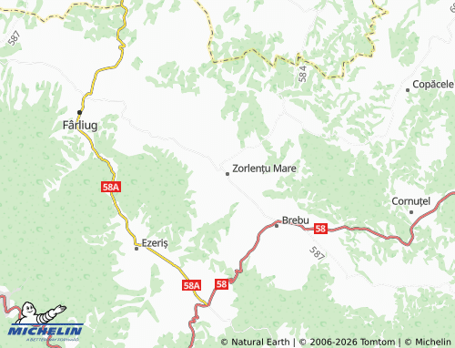 Mappa MICHELIN Zorlențu Mare - ViaMichelin