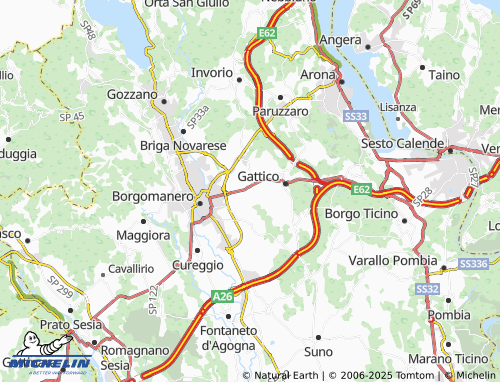 MICHELIN Maggiate Inferiore map - ViaMichelin