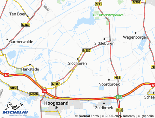 Carte MICHELIN Slochteren - ViaMichelin