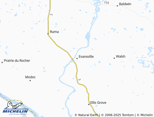 MICHELIN-Landkarte Evansville - ViaMichelin