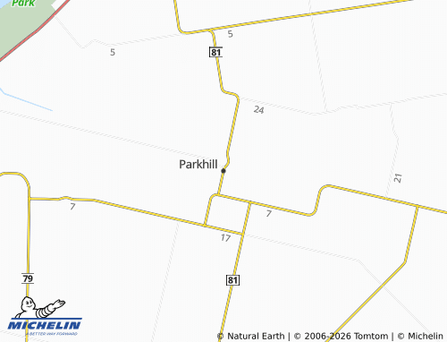 MICHELIN Parkhill map - ViaMichelin