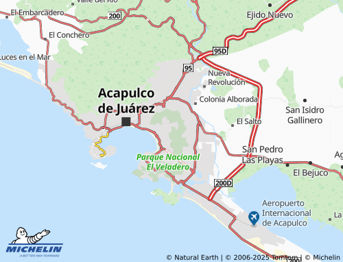 MICHELIN Luces de Acapulco map - ViaMichelin