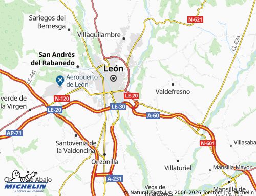 Mappa MICHELIN Puente del Castro - ViaMichelin