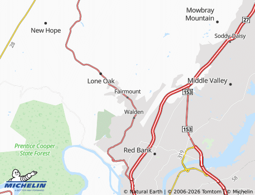 Mappa MICHELIN Fairmount - ViaMichelin