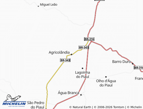 Mappa MICHELIN Agricolândia - ViaMichelin