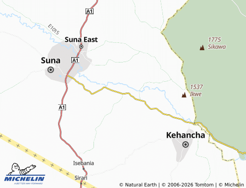 MICHELIN Masaba map - ViaMichelin