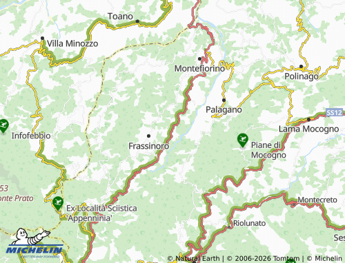 MICHELIN Sassatella map - ViaMichelin