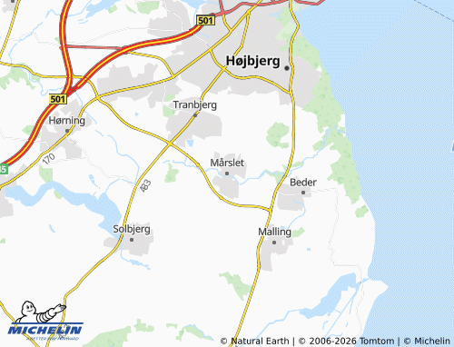 Mappa MICHELIN Mårslet - ViaMichelin