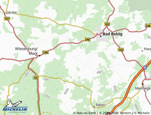 MICHELIN Borne map - ViaMichelin