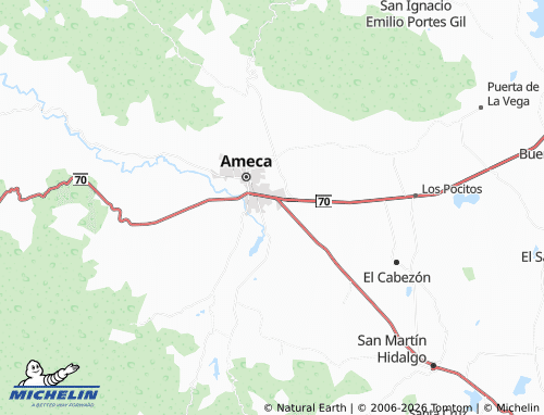 Mapa MICHELIN Nuevo Ameca - ViaMichelin
