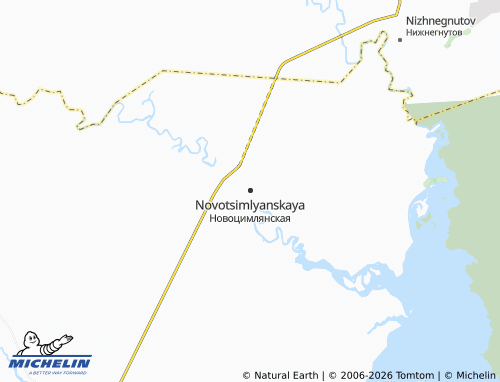 Kaart MICHELIN Novotsimlyanskaya - ViaMichelin