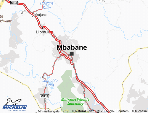 Kaart MICHELIN Mbabane Extension 3 - ViaMichelin