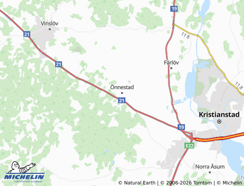 MICHELIN Önnestad map - ViaMichelin