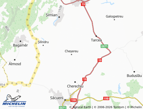 Mapa MICHELIN Cheșereu - ViaMichelin