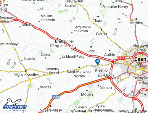 Carte MICHELIN Norrey-en-Bessin - ViaMichelin