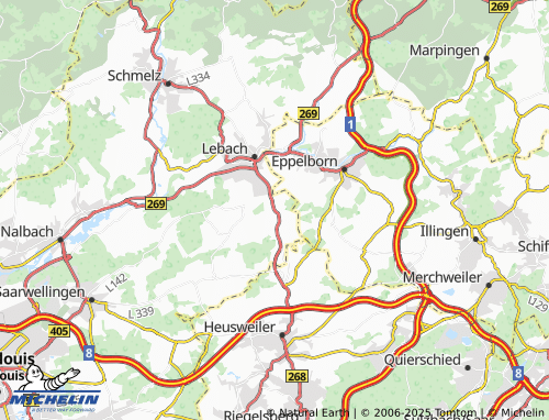 MICHELIN Landsweiler map - ViaMichelin