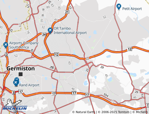 MICHELIN Lakefield Extension 54 map - ViaMichelin