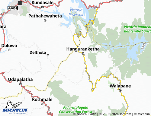 MICHELIN Hapuwala map - ViaMichelin