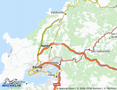 MICHELIN Revolta-Narón map - ViaMichelin