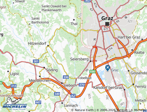 MICHELIN Seiersberg-Mantscha map - ViaMichelin