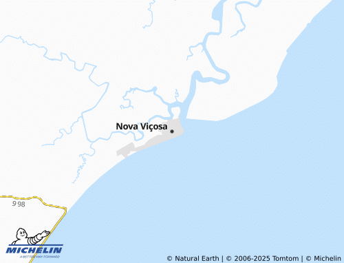 MICHELIN Nova Viçosa map - ViaMichelin