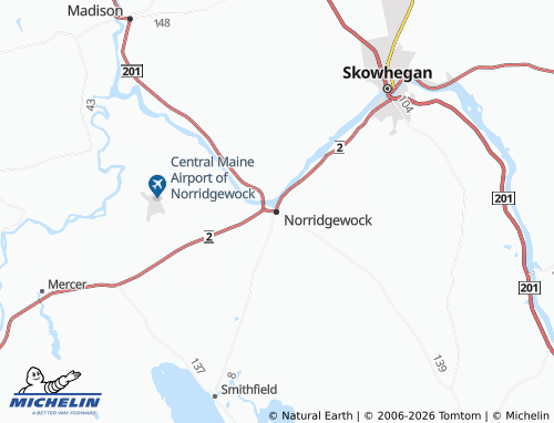 Carte MICHELIN Norridgewock - ViaMichelin