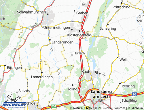 Mappa MICHELIN Hurlach - ViaMichelin