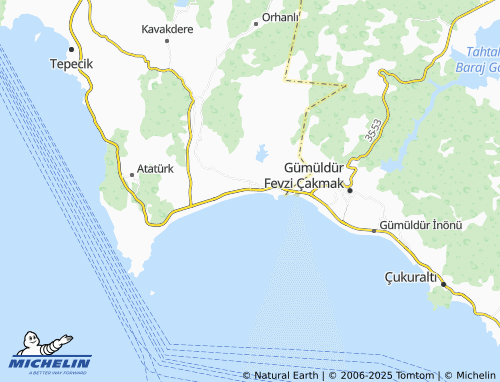 MICHELIN Bengiler map - ViaMichelin