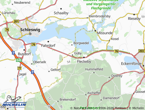 MICHELIN Güby map - ViaMichelin