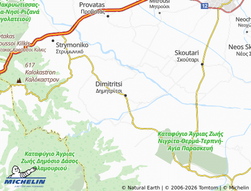 MICHELIN Dimitritsi map - ViaMichelin