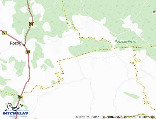 MICHELIN Warmiak map - ViaMichelin