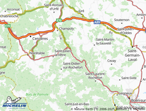 Mapa MICHELIN Saint-Thurin - ViaMichelin