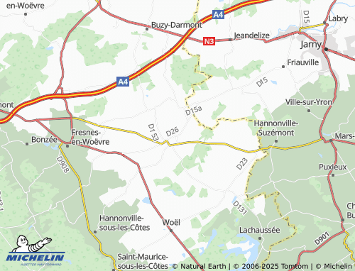 MICHELIN Moulotte map - ViaMichelin