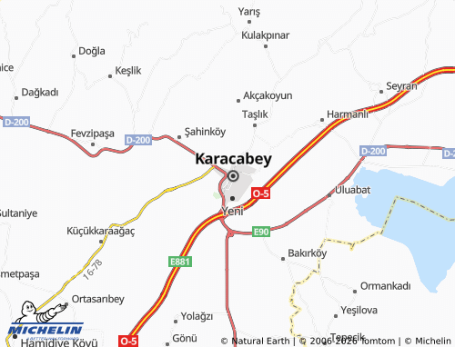 Mapa MICHELIN Tabaklar - ViaMichelin