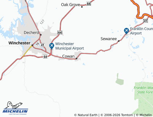 Mapa MICHELIN Cowan - ViaMichelin