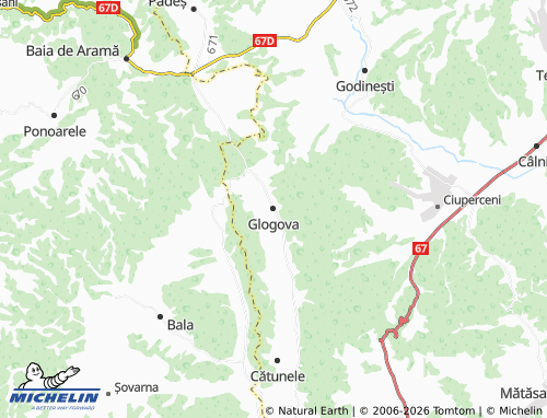 Mappa MICHELIN Glogova - ViaMichelin