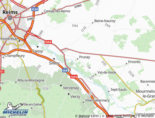 Mapa MICHELIN Prunay - ViaMichelin