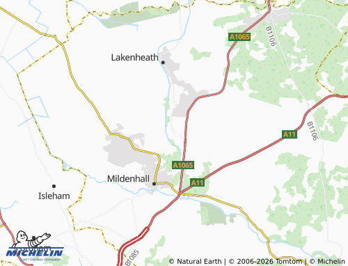 Carte MICHELIN Eriswell - ViaMichelin