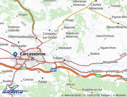 MICHELIN Bouilhonnac map - ViaMichelin