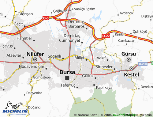 MICHELIN Küçükbalıklı map - ViaMichelin